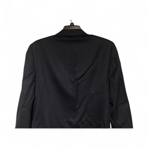 Mens Blazer Marc Anthony Size 44 Long Sport Coat Business Navy Blue Wool Blend N - Picture 14 of 16